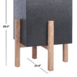 Safavieh Borsla Large Planter/Natural/Black