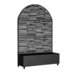 Wooakway 4-pc 6 ft. Hx 4 ft. W Raised Garden Bed Metal Planter Box with Trellis Wheels Privacy Screen Elevated Planter - Black
