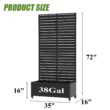 Wooakway 72-in H x 35-in Black Metal Planter Box with Trellis Garden Bed with Privacy Screen(Set of 2)