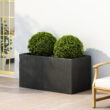 Aoibox outdoor large square lightweight concrete planter 35.25 inch wide 18 inch deep 18 inch high durable weather resistant stone look