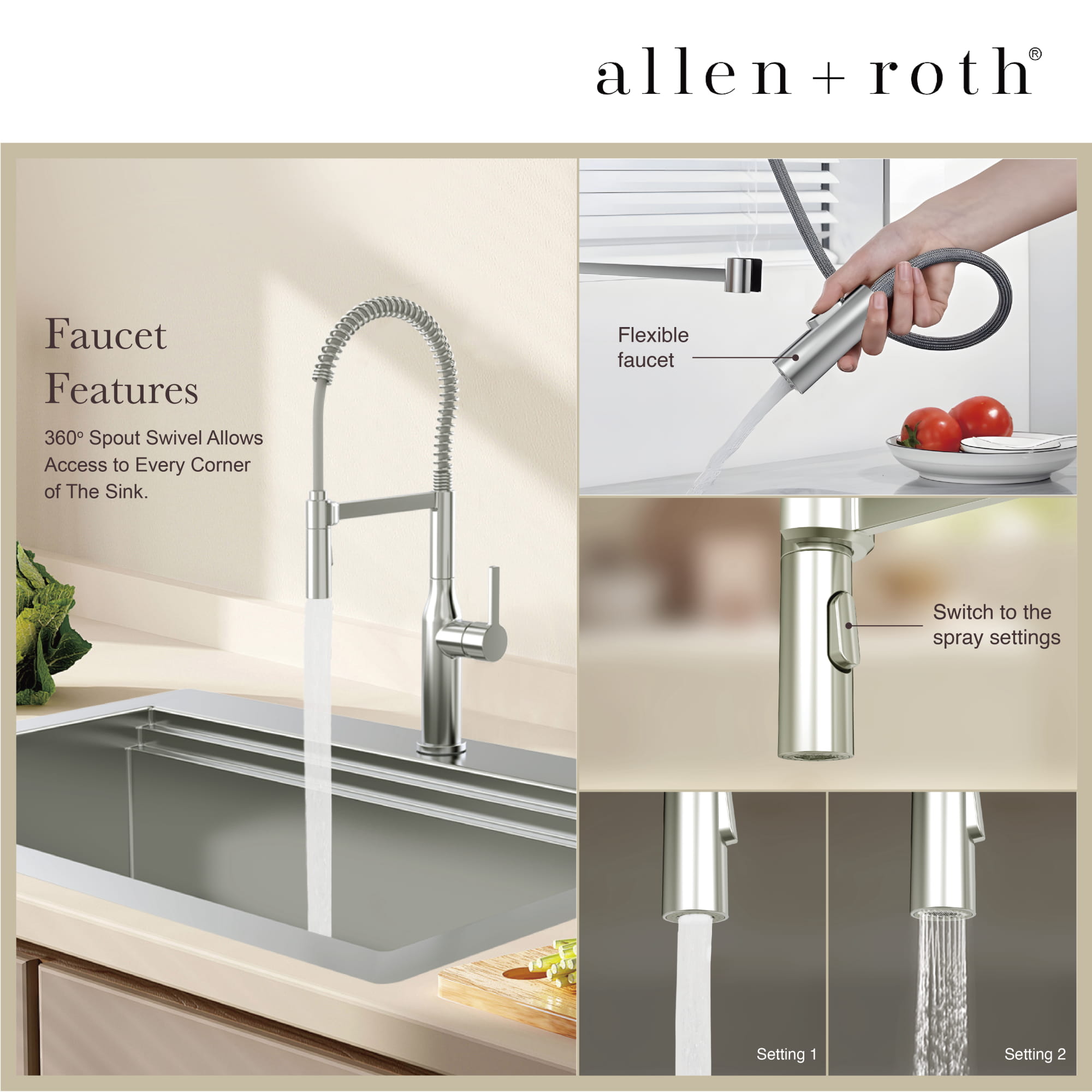 allen + roth Dennison Drop-in or undermount 33-in x 22-in Stainless steel Single bowl 18 -Gauge Workstation Kitchen Sink All-in-One Kit allen + roth Dennison Drop-in or undermount 33-in x 22-in Stainless steel Single bowl 18 -Gauge Workstation Kitchen Sink All-in-One Kit