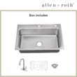 allen + roth Hoffman Drop-in or undermount 33-in x 22-in Stainless steel Single bowl 18 -Gauge Kitchen Sink All-in-One Kit