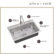 allen + roth Hoffman Drop-in or undermount 33-in x 22-in Stainless steel Single bowl 18 -Gauge Kitchen Sink All-in-One Kit