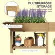 Blisstyle Elevated Garden Bed Wood Raised Garden Box with Side Table Bottom Shelf Bed Liners and Drainage Holes Flower Plant Pots for Plants Indoor Outdoor Planter