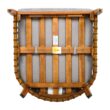 Homy Casa AWODC Garden Outdoor Club Chair Set of 1 Green Acacia Wood with Handwoven Rope and Ashen Grey Cushions