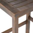 Homy Casa OAWC Outdoor Acacia Wood Counter Height Barstool Set of 2 Mahogany Brown Finish