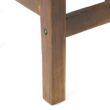 Homy Casa OAWC Outdoor Acacia Wood Counter Height Barstool Set of 2 Mahogany Brown Finish