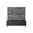 Wooakway 2-pc 4 ft. Hx 4 ft. W Raised Garden Bed Metal Planter Box with Trellis Wheels Privacy Screen Elevated Planter - Black