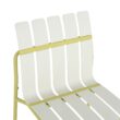 Homy Casa PMSCBC Garden Outdoor 4-Piece Striped Chair Set Set of 4 White Yellow Dining Chairs with Sturdy Metal Legs and Waterproof Seats