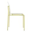 Homy Casa PMSCBC Garden Outdoor 4-Piece Striped Chair Set Set of 4 White Yellow Dining Chairs with Sturdy Metal Legs and Waterproof Seats