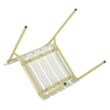 Homy Casa PMSCBC Garden Outdoor 4-Piece Striped Chair Set Set of 4 White Yellow Dining Chairs with Sturdy Metal Legs and Waterproof Seats