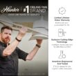 Hunter Kennicott 52-in Matte Silver with Matte Silver Blades Covered Outdoor Ceiling Fan Without Light and Wall Control Included 6 -Blade