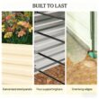 Blisstyle Raised Garden Bed for Flowers Veggies and Herbs Galvanized Steel Planter Box with Crop Cage and Shade Cloth Flower Plant Pots for Plants Indoor Outdoor Planter