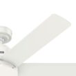 Hunter Kennicott SureSpeed 52-in Fresh White with Fresh White Blades Covered Outdoor Ceiling Fan Without Light and Wall Control Included 6 -Blade