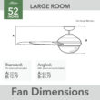 Hunter Kennicott SureSpeed 52-in Fresh White with Fresh White Blades Covered Outdoor Ceiling Fan Without Light and Wall Control Included 6 -Blade