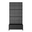 Wooakway 2-pc 6 ft. Hx 3 ft. W Raised Garden Bed Metal Planter Box with Trellis Wheels Privacy Screen Elevated Planter - Black
