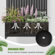 Wooakway 2-pc 6 ft. Hx 3 ft. W Raised Garden Bed Metal Planter Box with Trellis Wheels Privacy Screen Elevated Planter - Black
