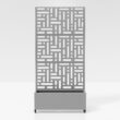 Wooakway 2-pc 6 ft. Hx 3 ft. W Raised Garden Bed Metal Planter Box with Trellis Wheels Privacy Screen Elevated Planter - Gray