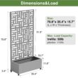 Wooakway 2-pc 6 ft. Hx 3 ft. W Raised Garden Bed Metal Planter Box with Trellis Wheels Privacy Screen Elevated Planter - Gray