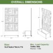 Wooakway 2-pc 6 ft. Hx 3 ft. W Raised Garden Bed Metal Planter Box with Trellis Wheels Privacy Screen Elevated Planter - Gray