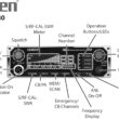 Uniden BEARCAT 980 40- Channel SSB CB Radio with Sideband NOAA WeatherBand,7- Color Digital Display PA/CB Switch and Noise Cancelling Mic, Wireless Mic Compatible
