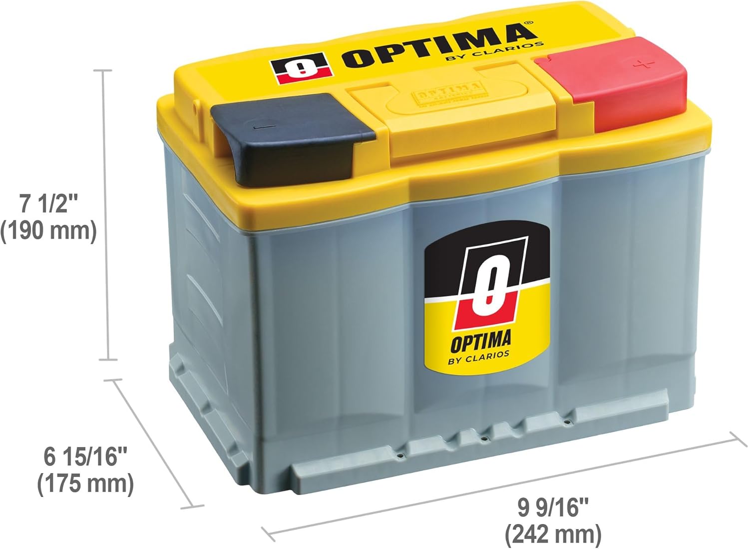 OPTIMA Batteries High Performance DH5 YELLOWTOP Dual Purpose Sealed AGM Car, Truck and SUV Battery, 700 CCA, Maintenance Free, Versatile Mounting, BCI Group Size 47 OPTIMA Batteries High Performance DH5 YELLOWTOP Dual Purpose Sealed AGM Car, Truck and SUV Battery, 700 CCA, Maintenance Free, Versatile Mounting, BCI Group Size 47