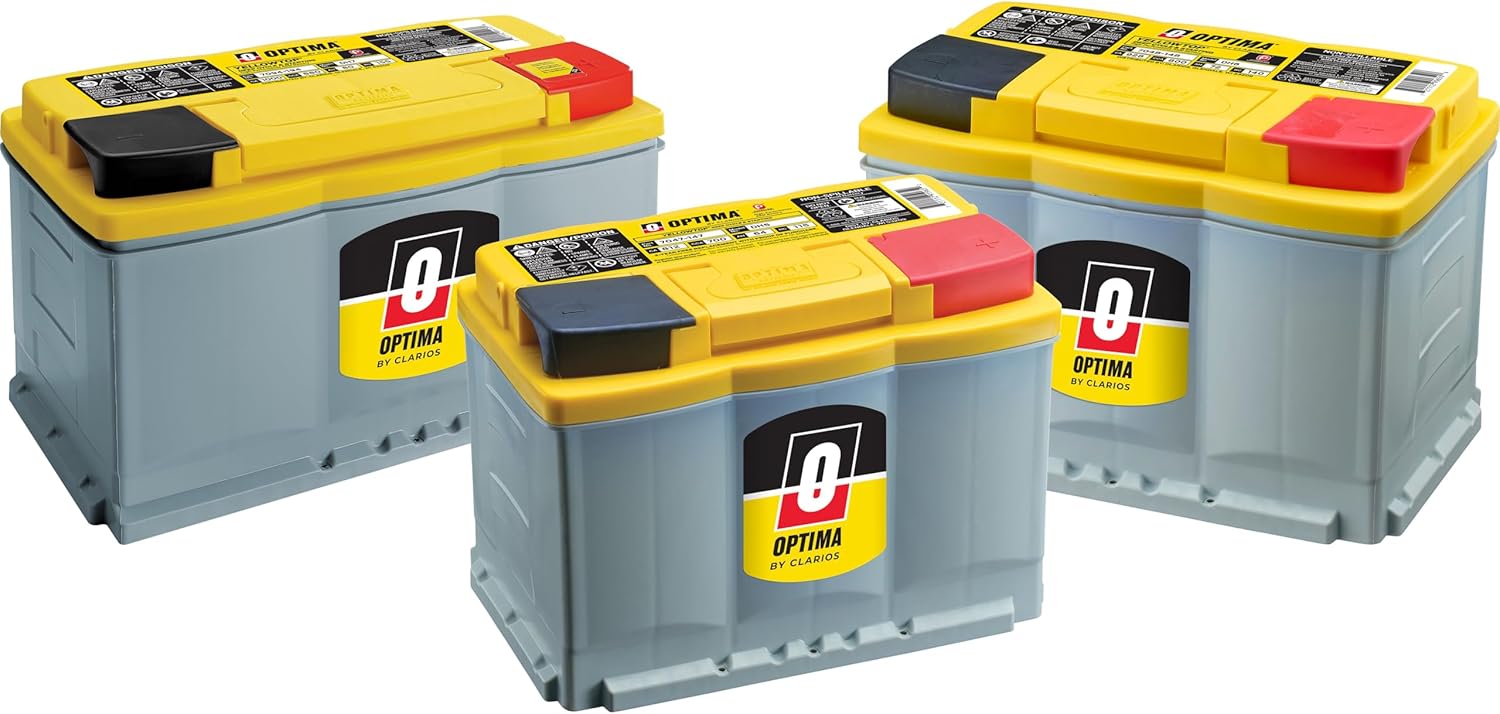 OPTIMA Batteries High Performance DH5 YELLOWTOP Dual Purpose Sealed AGM Car, Truck and SUV Battery, 700 CCA, Maintenance Free, Versatile Mounting, BCI Group Size 47 OPTIMA Batteries High Performance DH5 YELLOWTOP Dual Purpose Sealed AGM Car, Truck and SUV Battery, 700 CCA, Maintenance Free, Versatile Mounting, BCI Group Size 47