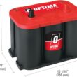 OPTIMA Batteries High Performance 34R RedTop Sealed AGM Car, Truck and SUV Starting Battery, 800 CCA, SAE Terminal, Maintenance Free, Versitile Mounting