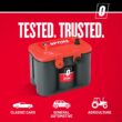 OPTIMA Batteries High Performance 34R RedTop Sealed AGM Car, Truck and SUV Starting Battery, 800 CCA, SAE Terminal, Maintenance Free, Versitile Mounting