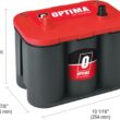 OPTIMA Batteries High Performance 34 REDTOP Sealed AGM Car, Truck, and SUV Starting Battery, 800 CCA, SAE Terminal, Maintenance Free, Versatile Mounting