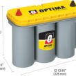OPTIMA Batteries High Performance D31T YELLOWTOP Dual Purpose Sealed AGM Car, Truck And SUV Battery, 900 CCA, Maintenance Free, Versatile Mounting OPTIMA Batteries High Performance D31T YELLOWTOP Dual Purpose Sealed AGM Car, Truck And SUV Battery, 900 CCA, Maintenance Free, Versatile Mounting