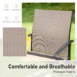 Sunshine Valley Outdoor Table and Chairs 7 -Piece Black Patio Dining Set Steel Rectangle Table with 6 Gray Stationary Chairs