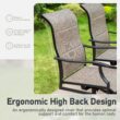 Sunshine Valley Outdoor Table and Chairs 5 -Piece Black Patio Dining Set Steel Round Table with 4 Gray Swivel Chairs