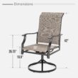 Sunshine Valley Outdoor Table and Chairs 5 -Piece Black Patio Dining Set Steel Round Table with 4 Gray Swivel Chairs