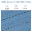 Serwall Outdoor 5-Piece HDPE Patio Dining Set Rectangle 66.93-in L Dining Table with Umbrella Hole and 4 Wide Seat Chairs