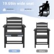 Serwall Outdoor 5-Piece HDPE Patio Dining Set Rectangle 66.93-in L Dining Table with Umbrella Hole and 4 Wide Seat Chairs