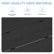 Serwall Outdoor 5-Piece HDPE Patio Dining Set Rectangle 66.93-in L Dining Table with Umbrella Hole and 4 Wide Seat Chairs
