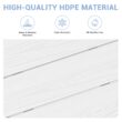 Serwall Outdoor 5-Piece HDPE Patio Dining Set Rectangle 66.93-in L Dining Table with Umbrella Hole and 4 Wide Seat Chairs
