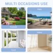 Serwall Outdoor 5-Piece HDPE Patio Dining Set Rectangle 66.93-in L Dining Table with Umbrella Hole and 4 Wide Seat Chairs