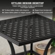 Mondawe Cast Aluminum Square Outdoor Bar height Table 29-in W x 29-in L with Umbrella Hole