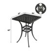 Mondawe Cast Aluminum Square Outdoor Bar height Table 29-in W x 29-in L with Umbrella Hole