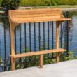JEAREY Acacia Wood Balcony Bar Table 49.75 Inch Height Outdoor