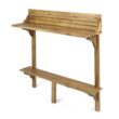 JEAREY Acacia Wood Balcony Bar Table 49.75 Inch Height Outdoor