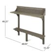 Benzara Patio Tables Rectangle Outdoor Bar height Table 16.5-in W x 48-in L