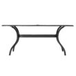 Clihome Patio Tables Rectangle Outdoor Dining Table 37.38-in W x 66.75-in L with Umbrella Hole