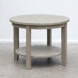 Cambridge Casual Heaton Teak Wood Round Outdoor End Table 24-in W x 24-in L