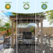 VEIKOUS 8.5-ft x 5.4-ft Grill Gazebo light mocha brown Grill Gazebo with Hardtop Roof