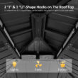 VEIKOUS 12-ft x 10-ft Hardtop Black Gazebo with Hardtop Roof (Screen Included)