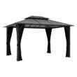 VEIKOUS 13-ft x 10-ft Gray Gazebo with Hardtop Roof (Screen Included)