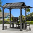 ELEVATE OUTDOORS 8-ft x 6-ft Grillton Grill Gazebo Black Grill Gazebo with Hardtop Roof
